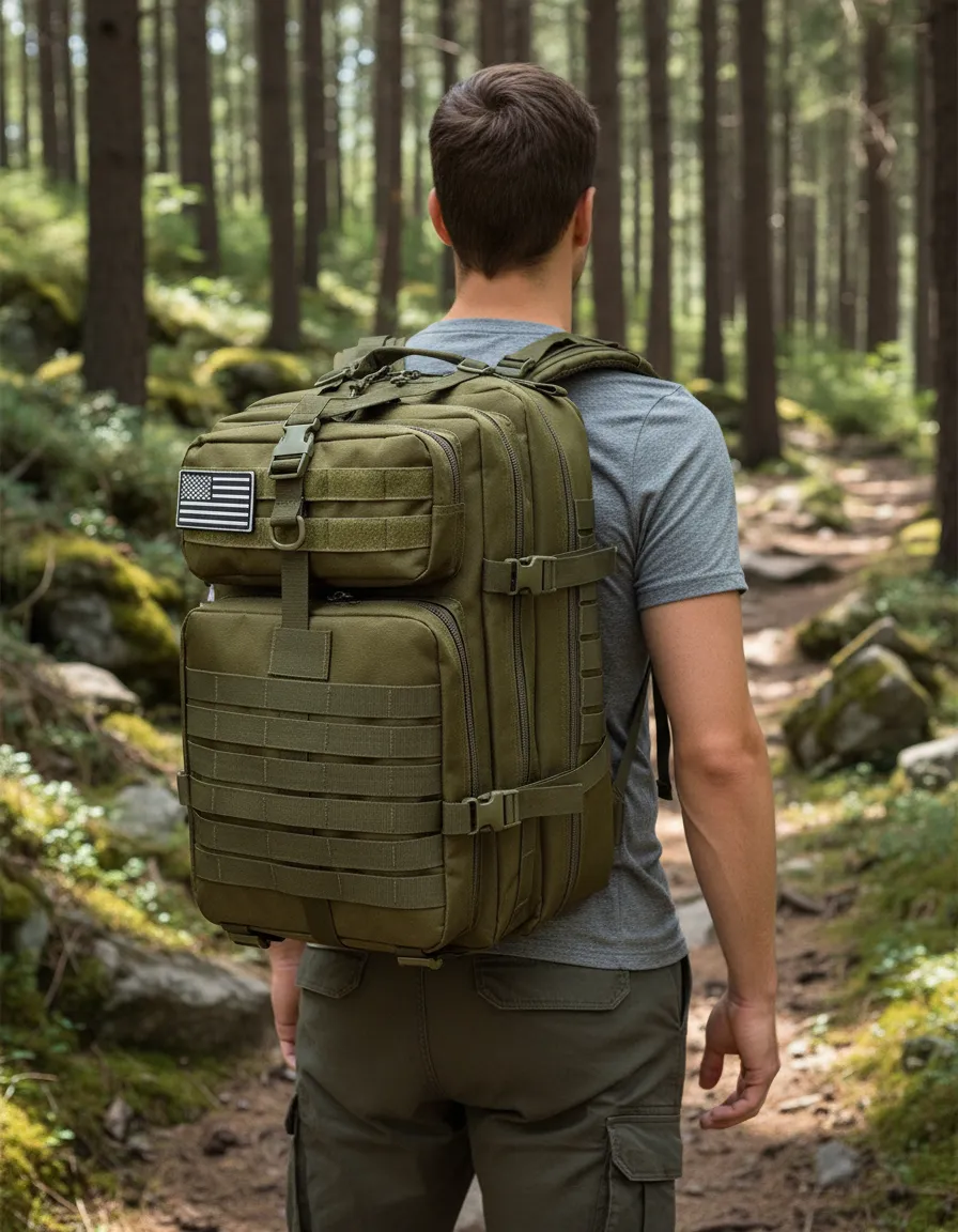 Mochila Tática 50 Litros Outdoor® - Verde Militar