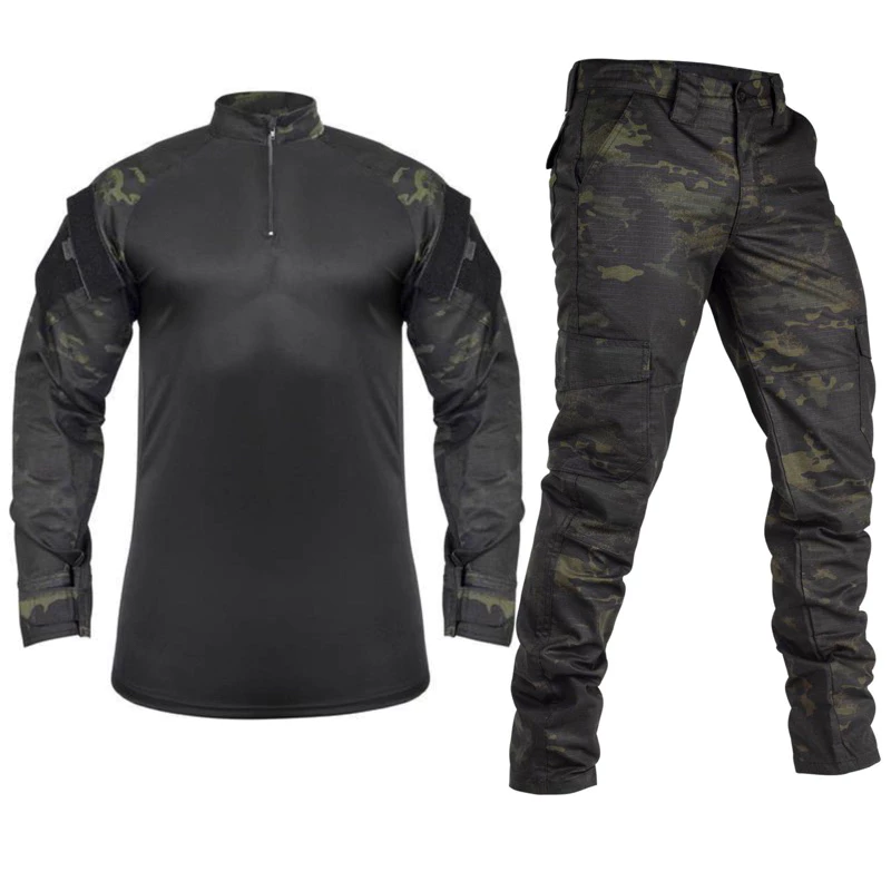 Farda Completa: Combat Shirt + Calça Tática - Multicam Black