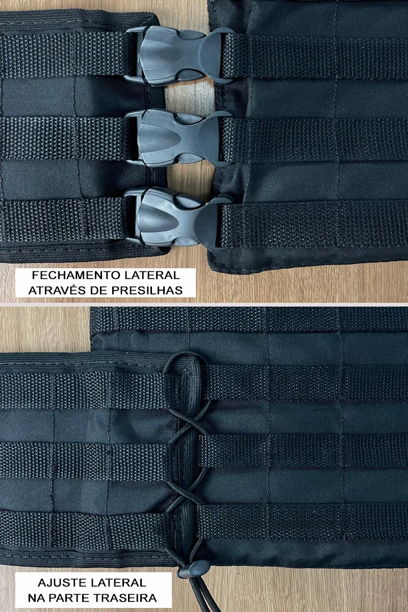 Capa de Colete Plate Carrier Modular J.A. - Preto