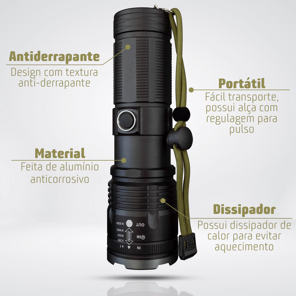 Lanterna Tactical Super Led