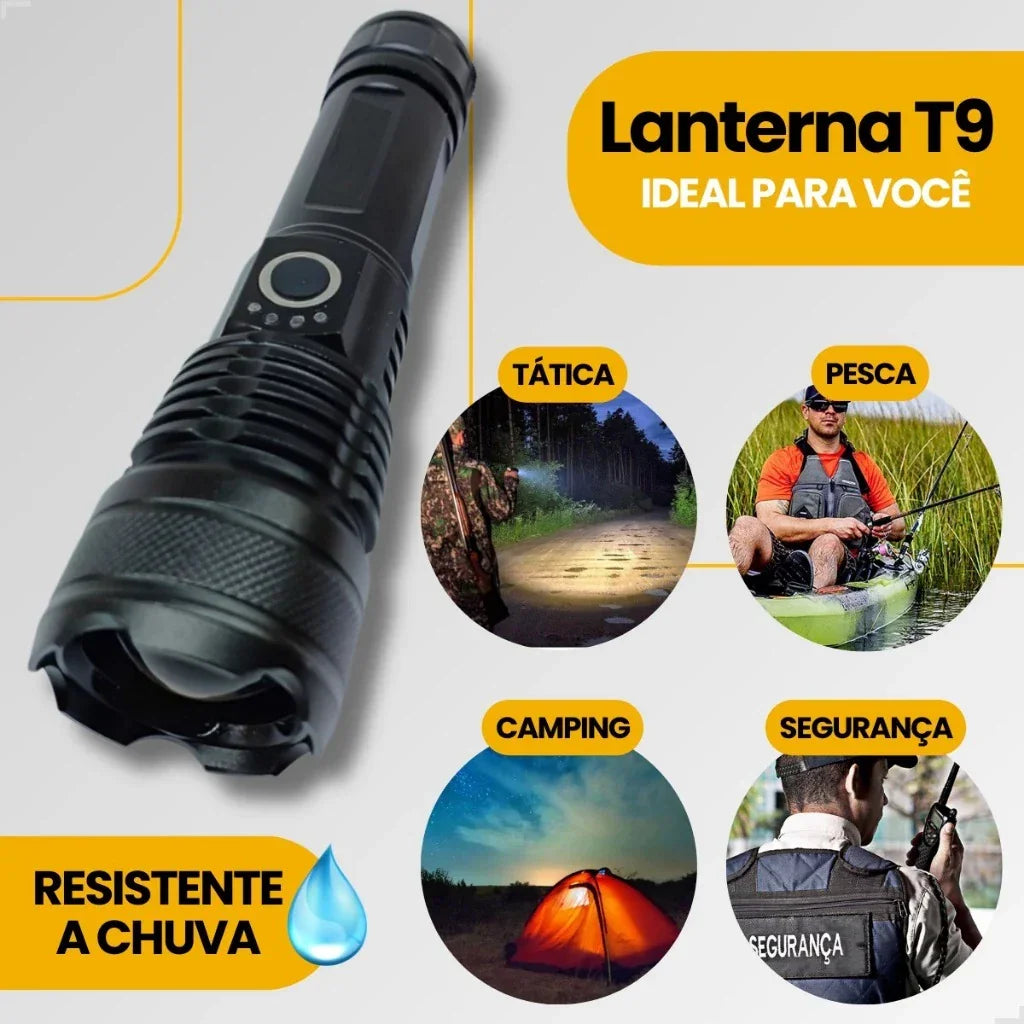 Lanterna Tática Super Potente T9