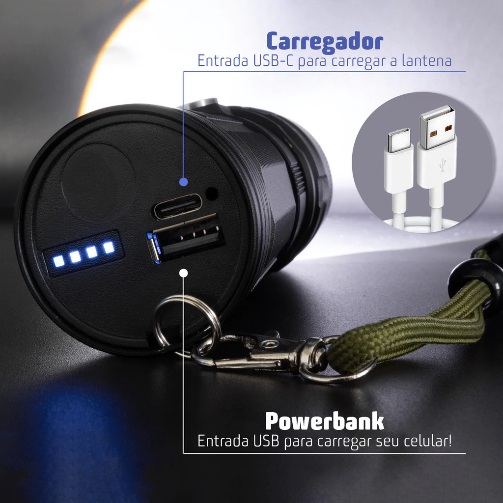 Lanterna Tactical Super Led