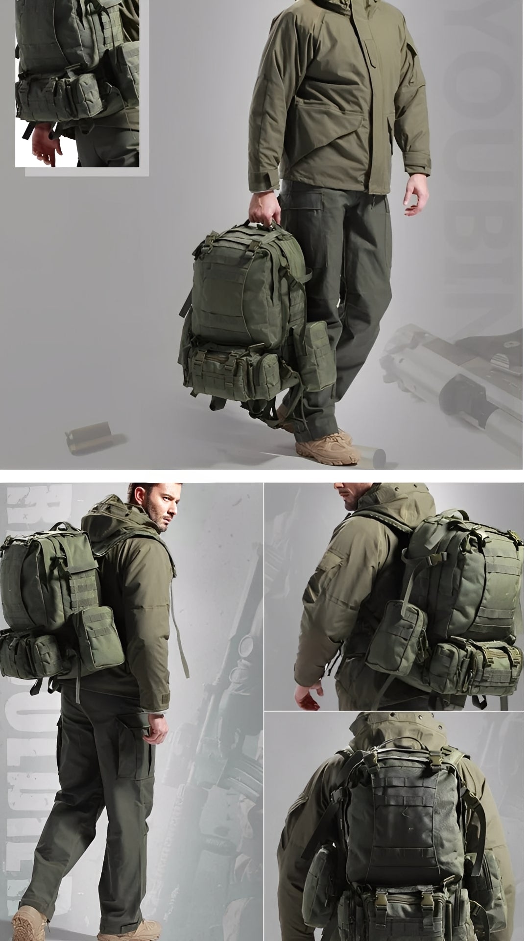 Mochila Militar Armor 65 Litros - Verde
