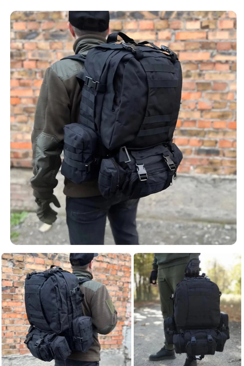 Mochila Militar Armor 65 Litros - Preta