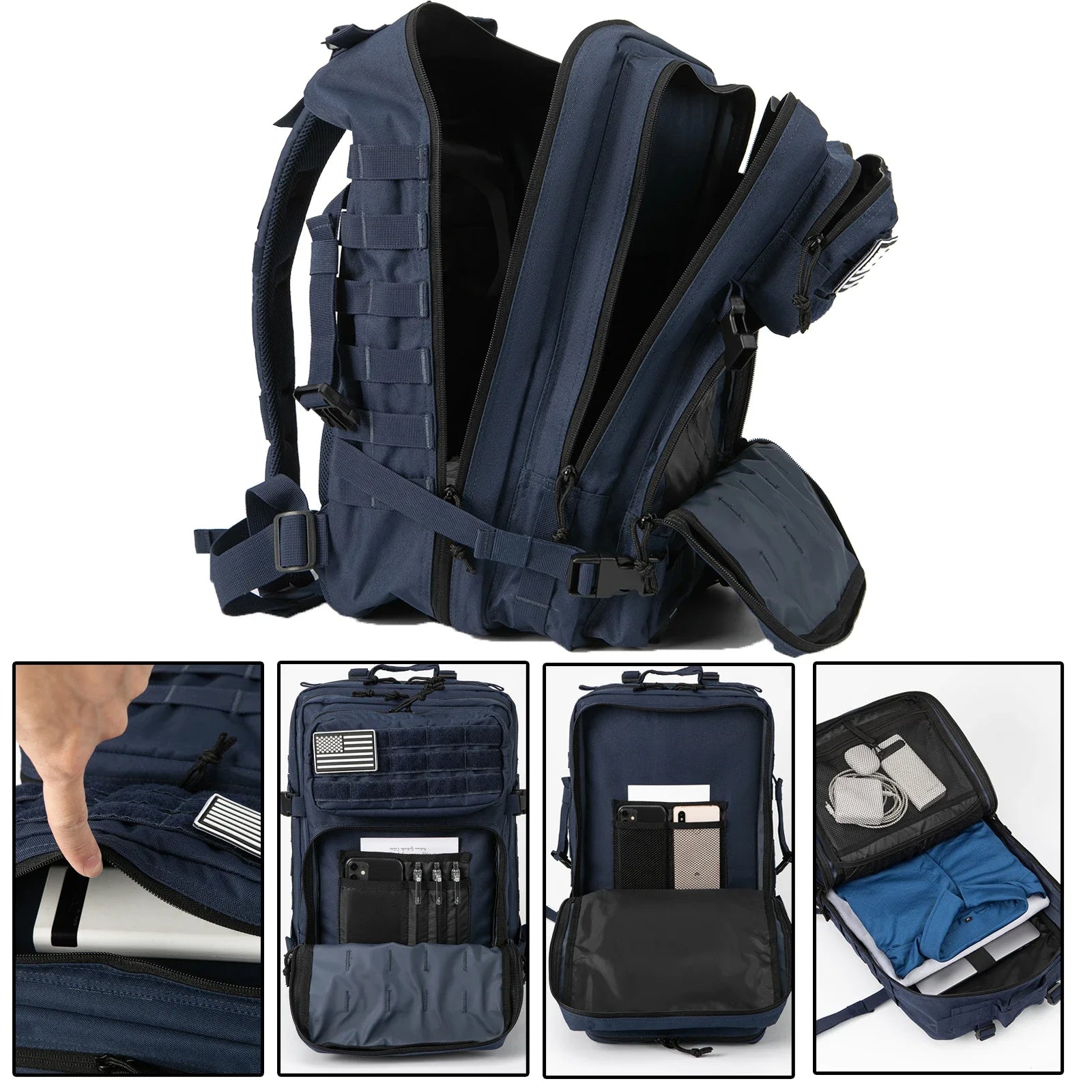 Mochila Tática 50 Litros Outdoor® - Azul