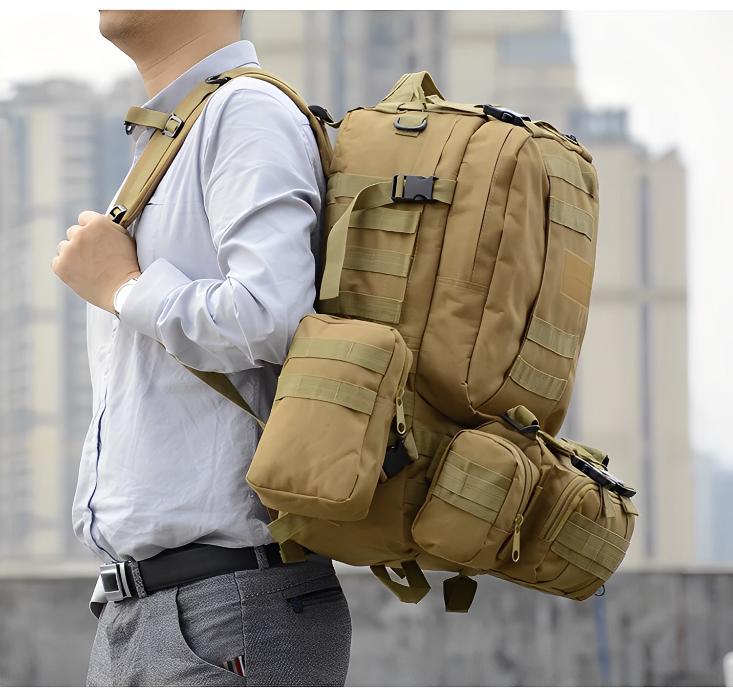 Mochila Militar Armor 65 Litros - Cáqui