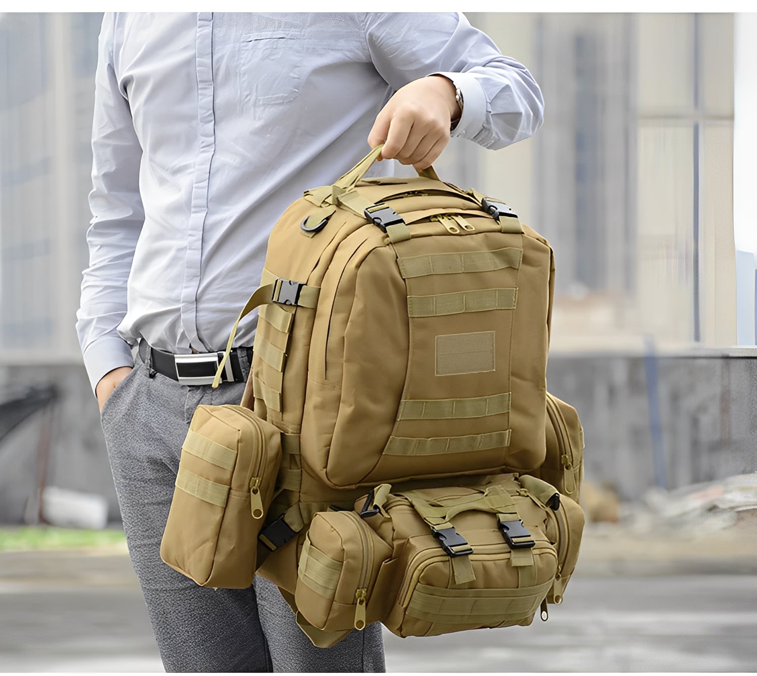 Mochila Militar Armor 65 Litros - Cáqui