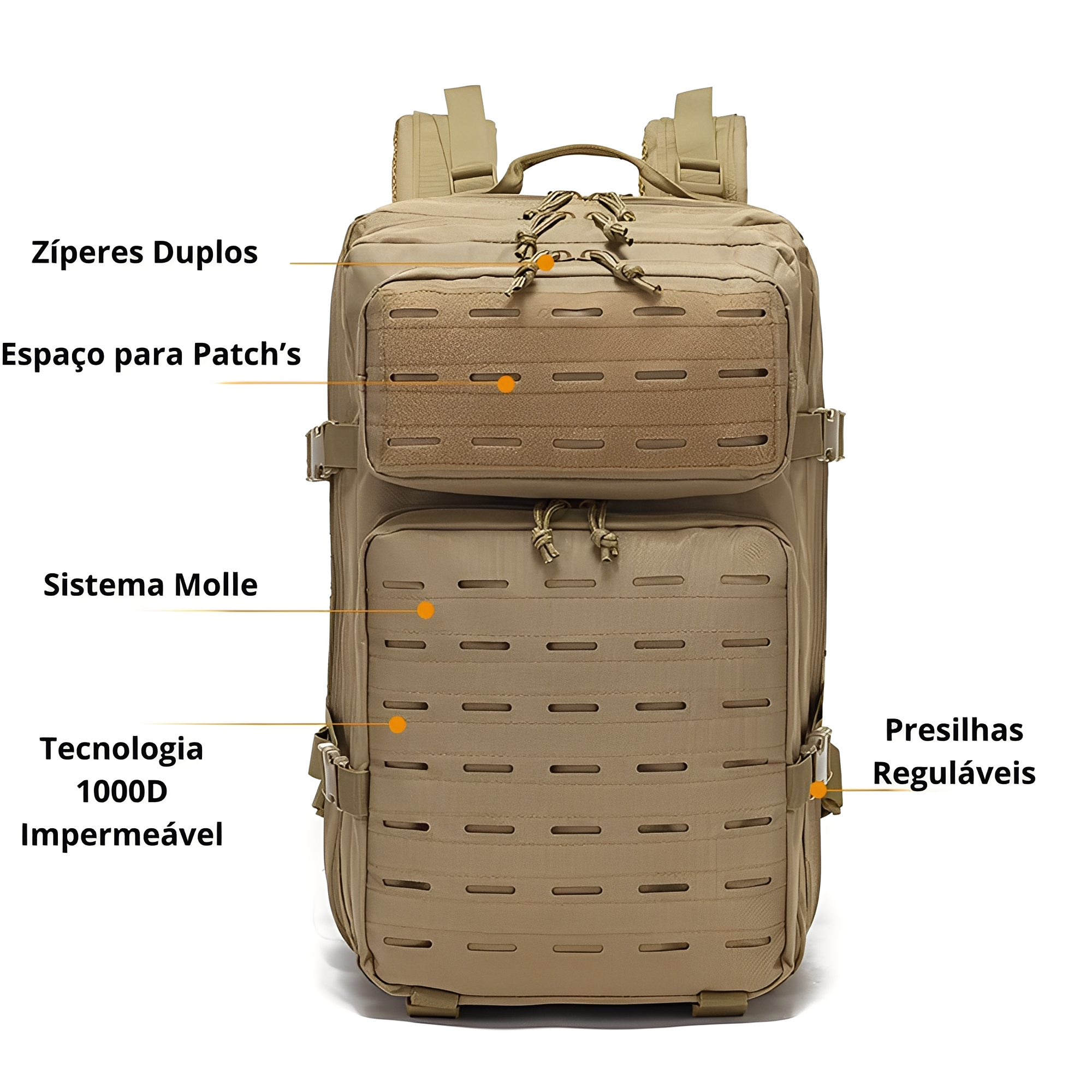 Mochila Tática 50 Litros Mariner® - Cáqui