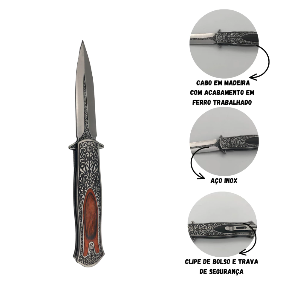 Canivete Tático Semi Automático