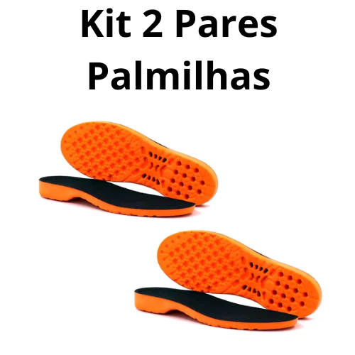 Kit com 2 Pares de Palmilhas Ortopédicas de Gel P.U