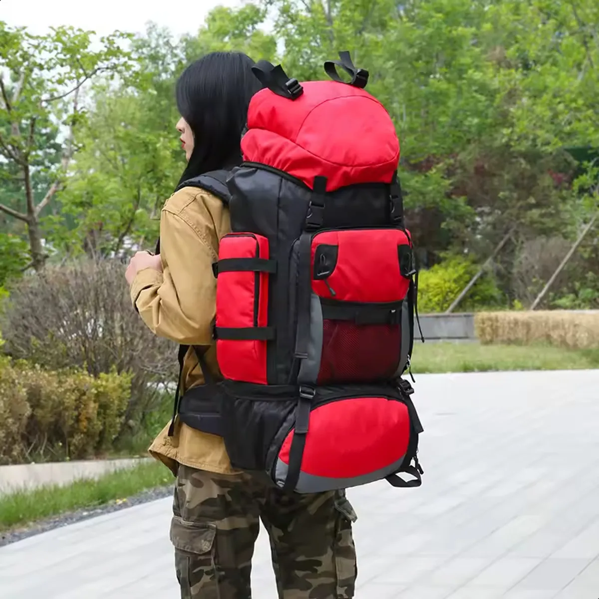 Mochila Cargueira Mountain® 90L - Vermelha