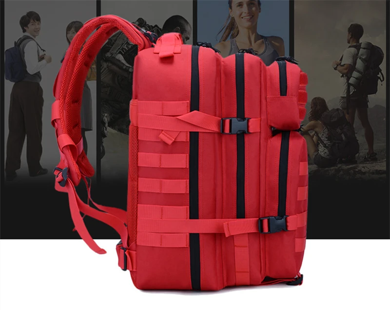 Mochila Tática Outdoor 50 Litros - Vermelha