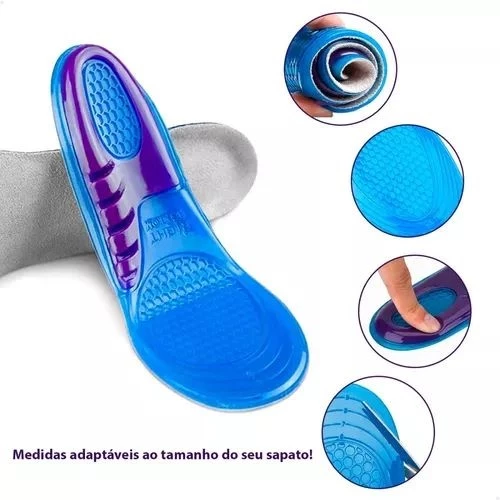 Palmilha Ortopédica de Gel Silicone