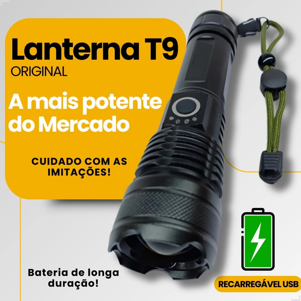 Lanterna Tática Super Potente T9