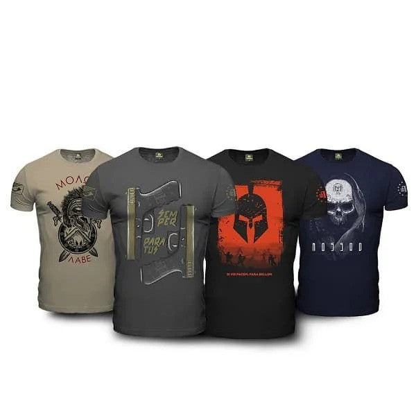 Kit 4 Camisetas Masculinas com Estampa Adsumus Team Six®