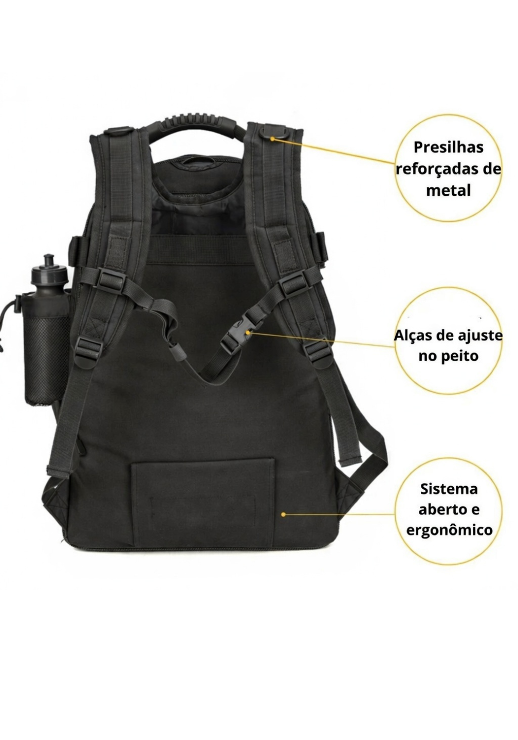 Mochila 40L > 60L Combat® - Preta