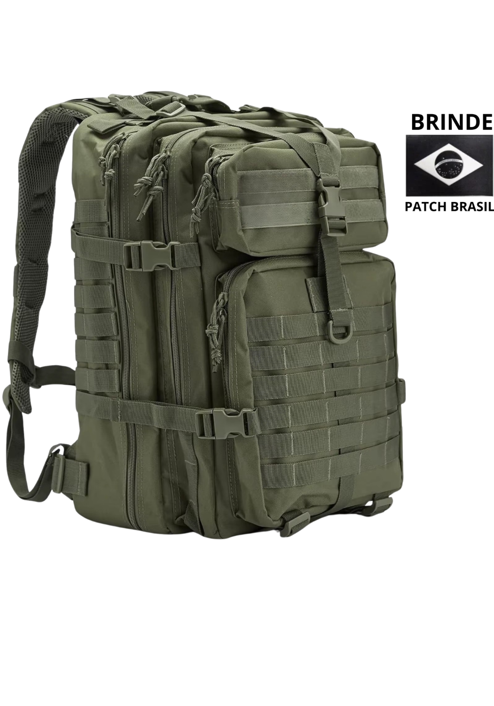 Mochila Tática Outdoor® 50 Litros - Verde Oliva