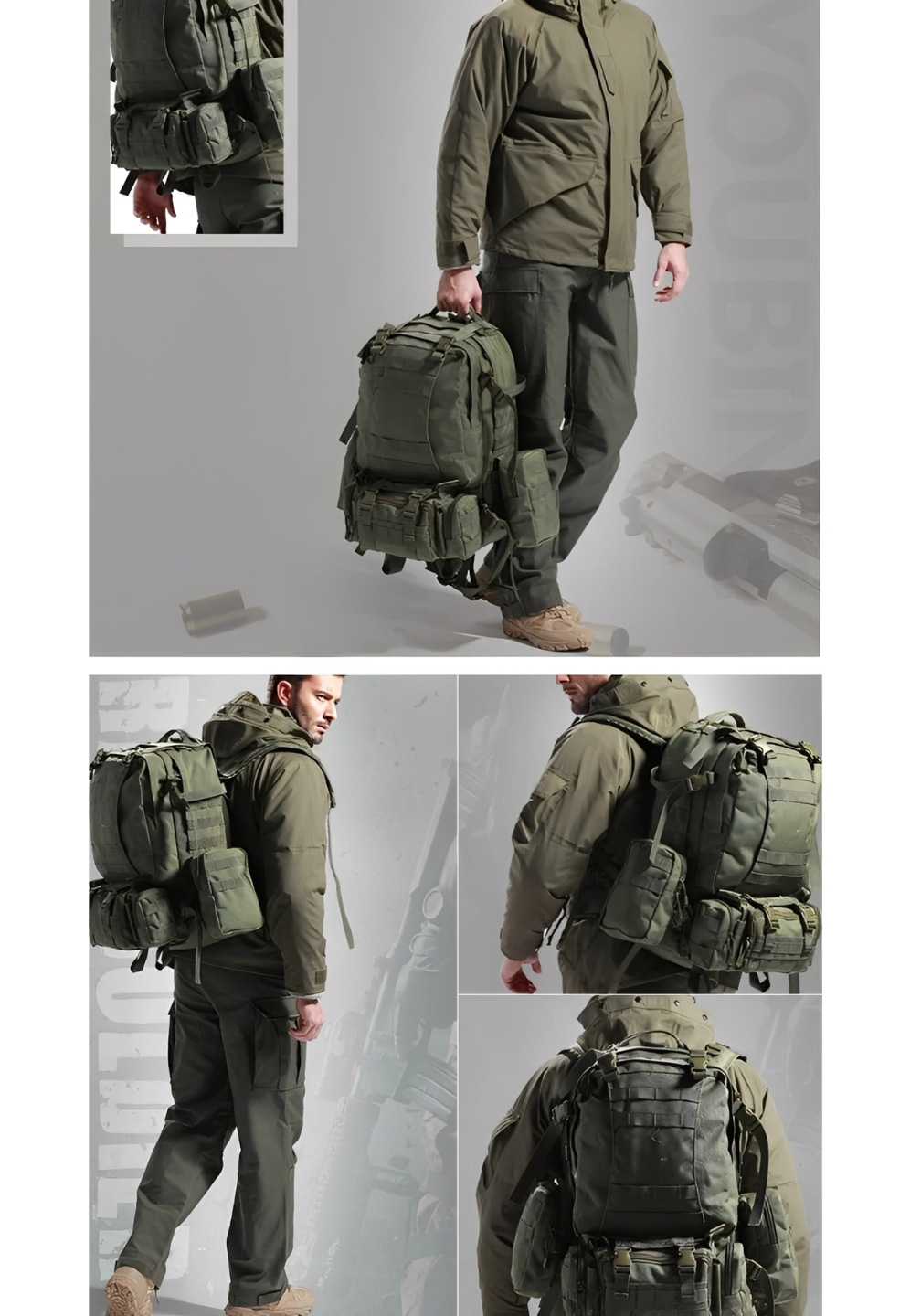 Mochila Militar Armor 65 Litros - Verde