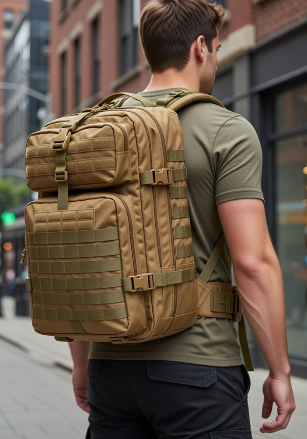 Mochila Tática Outdoor 50 Litros - Cáqui