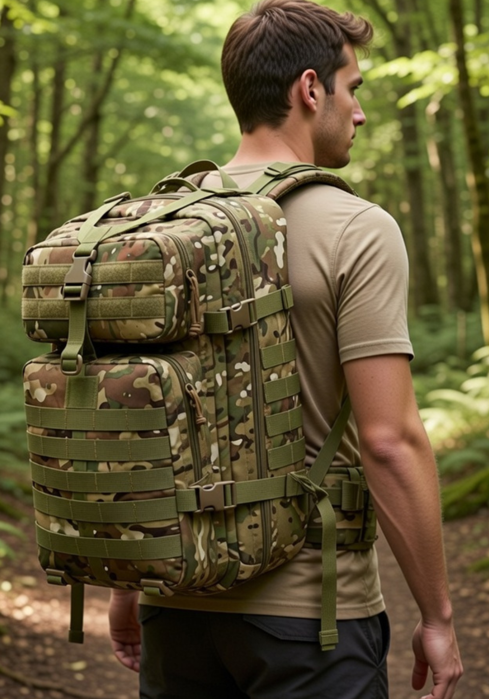 Mochila Tática Outdoor® 50 Litros - Camuflada