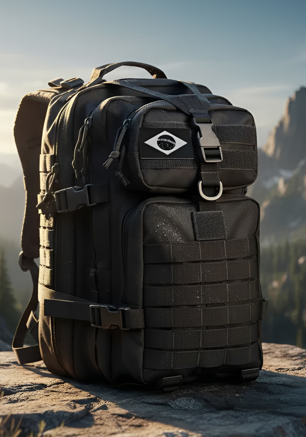 Mochila Tática Outdoor® 50 Litros - Preta