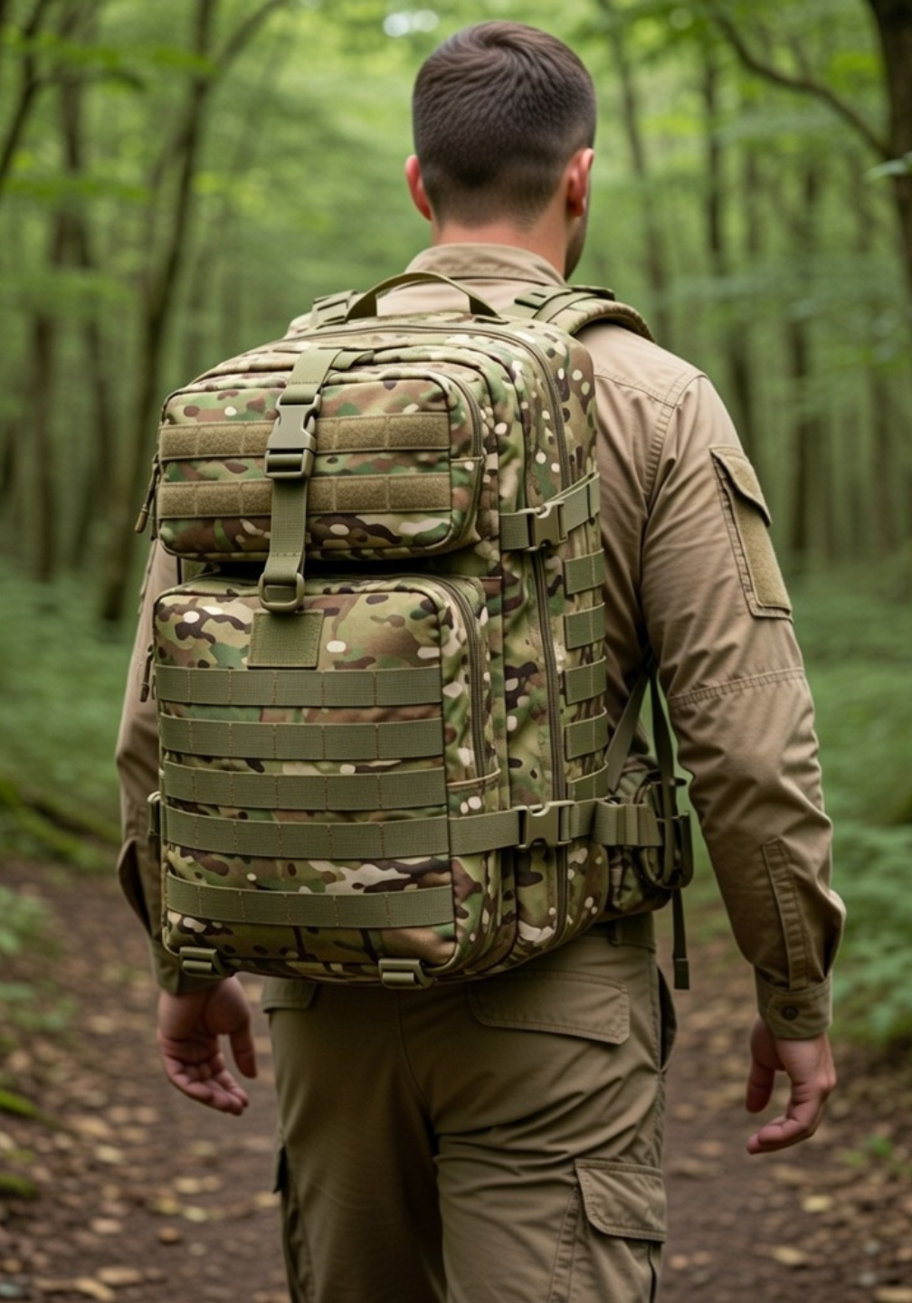 Mochila Tática Outdoor® 50 Litros - Camuflada