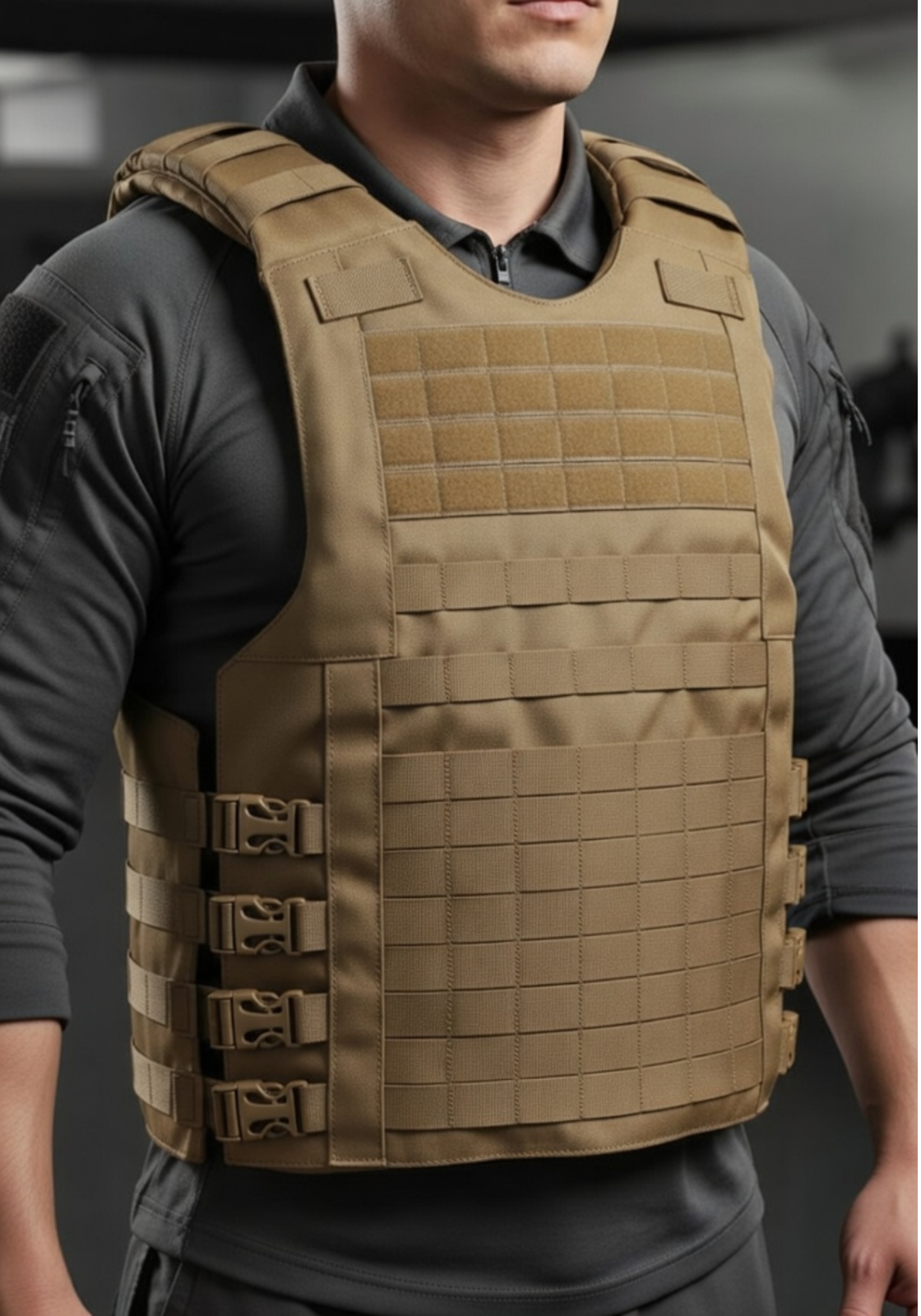 Capa de Colete Modular Slim Protection - Cáqui