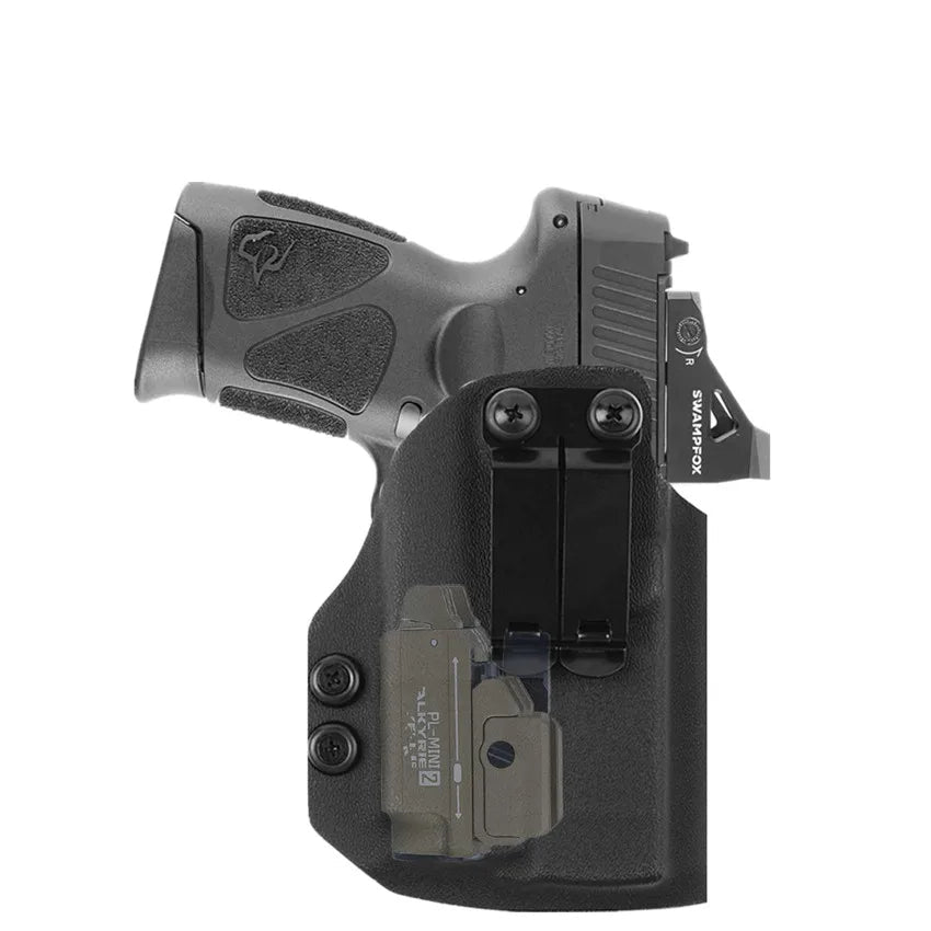 Coldre Velado de Kydex – Linha Taurus Compacta (G2C, G3C, G2S, PT111 G2 e PT140) – Compatível com Red Dot e Lanterna