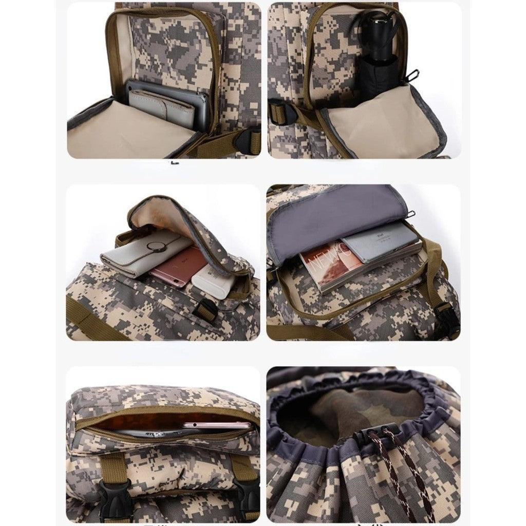 Mochila Trilha e Camping 80 Litros - Cáqui