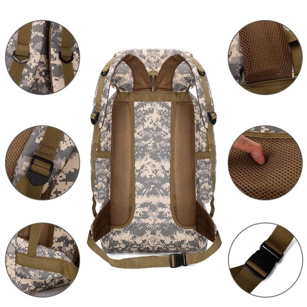 Mochila Trilha e Camping 80 Litros - Cáqui