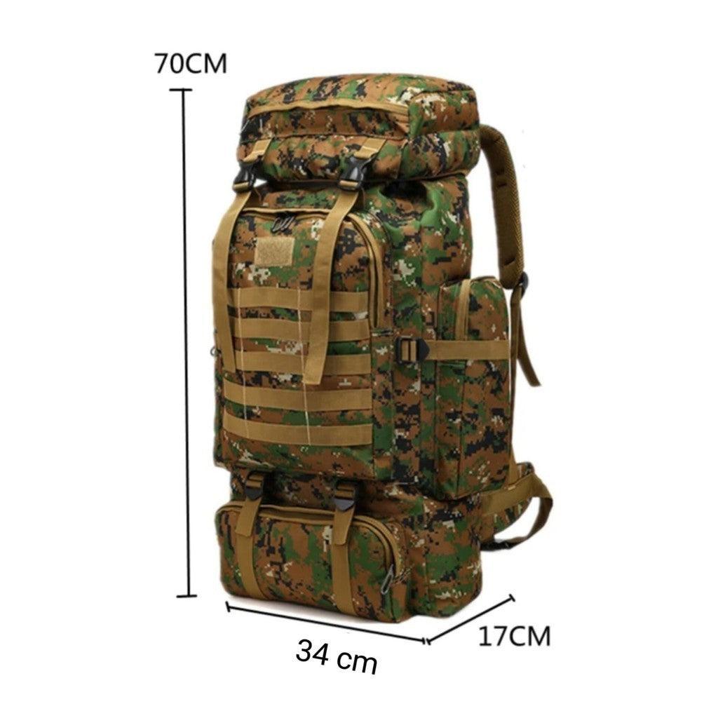 Mochila Trilha e Camping 80 Litros - Cáqui