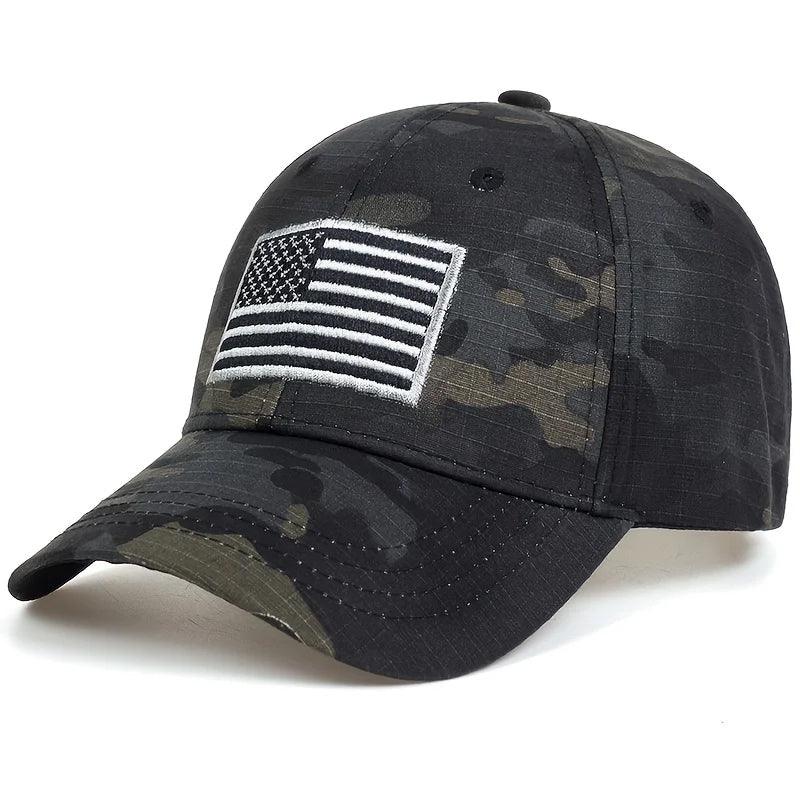 Boné Tático com Bandeira Americana Bordada