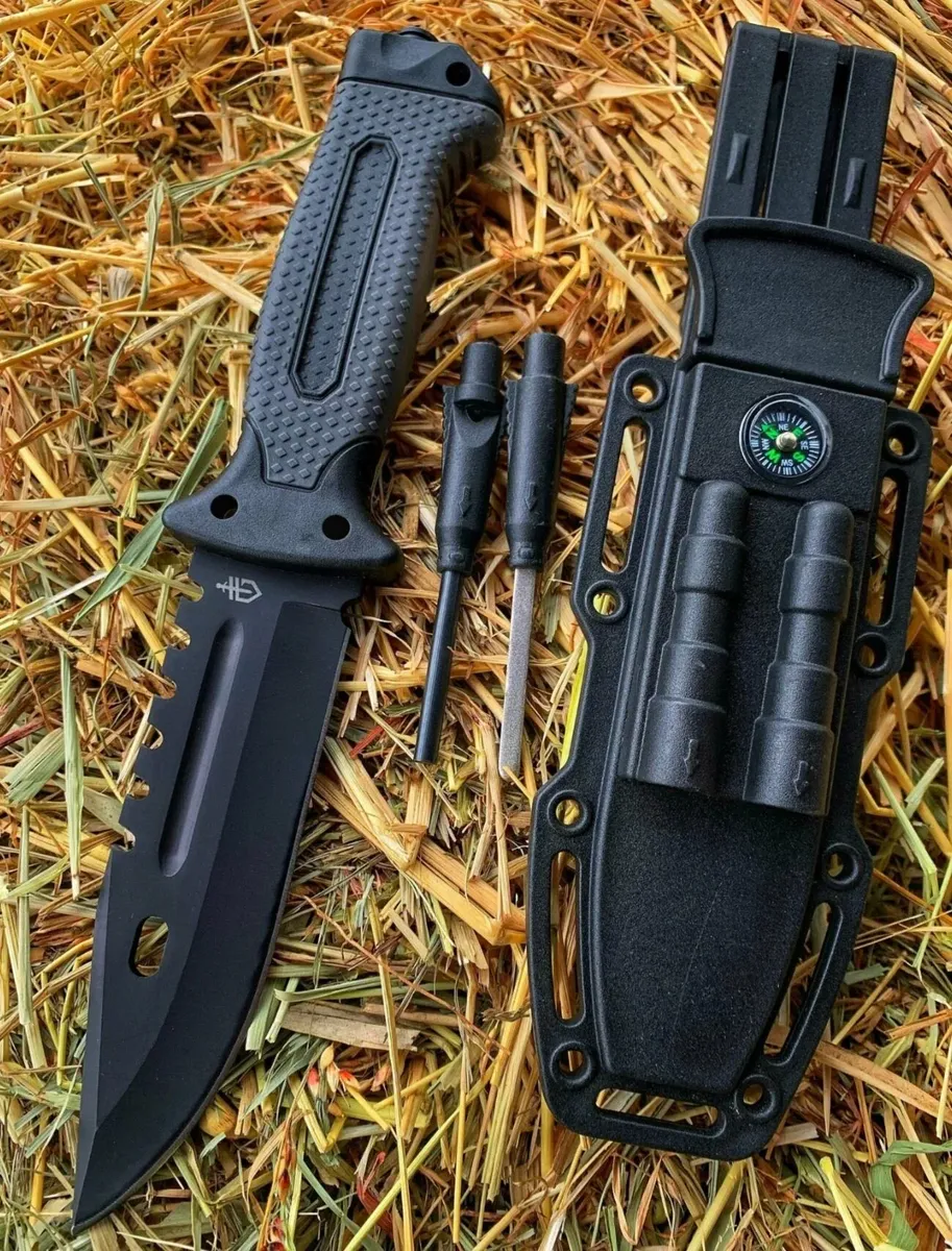 Kit Sobrevivência: Faca Militar + Lanterna Tática com Zoom Regulável