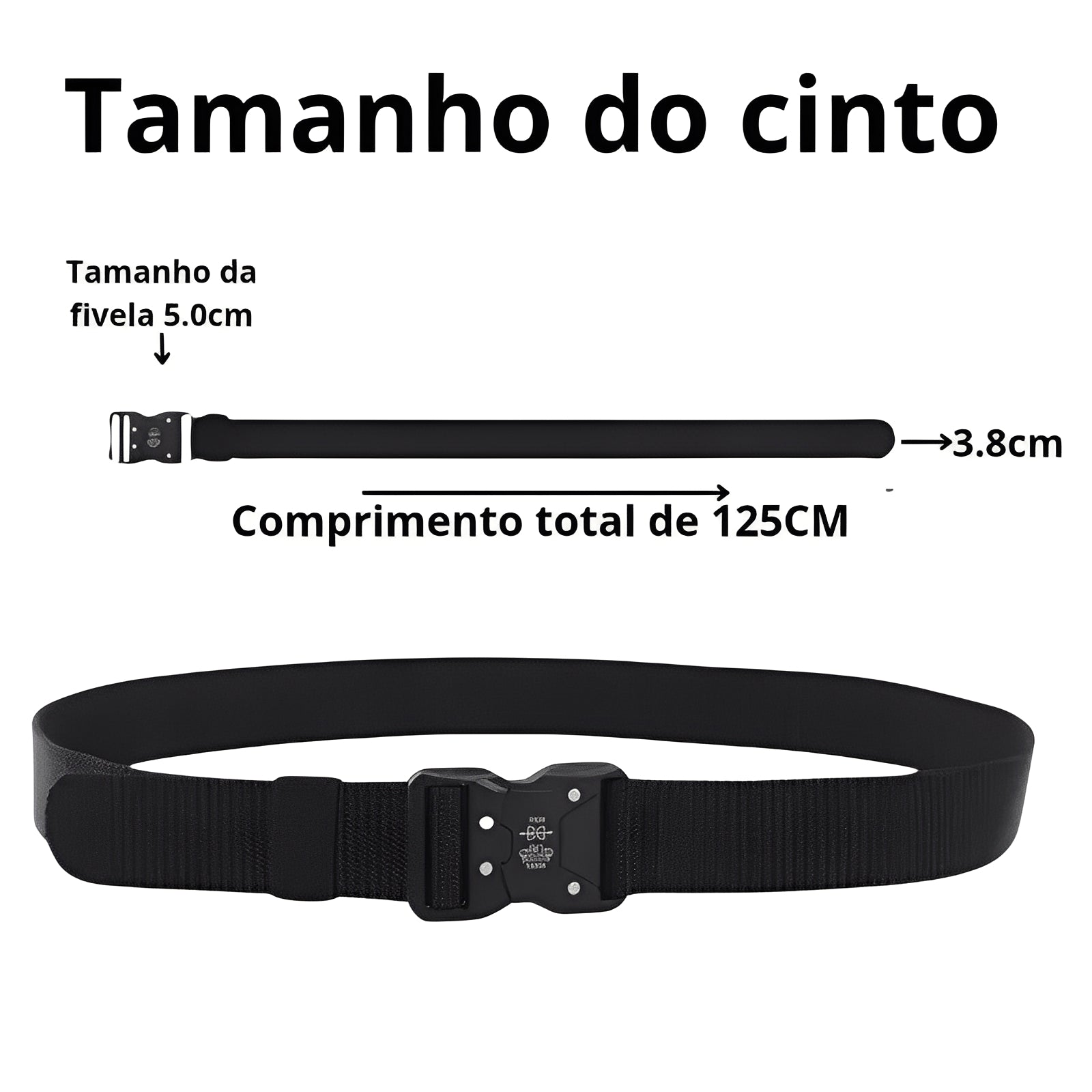 Cinto Tático de Fibra de Poliéster Premium