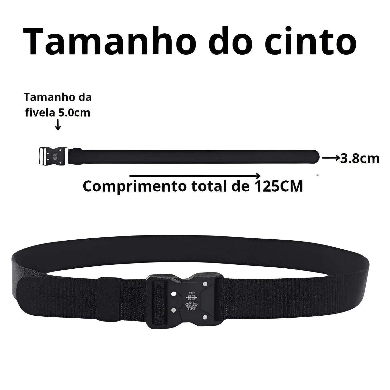 Cinto Tático de Fibra de Poliéster Premium