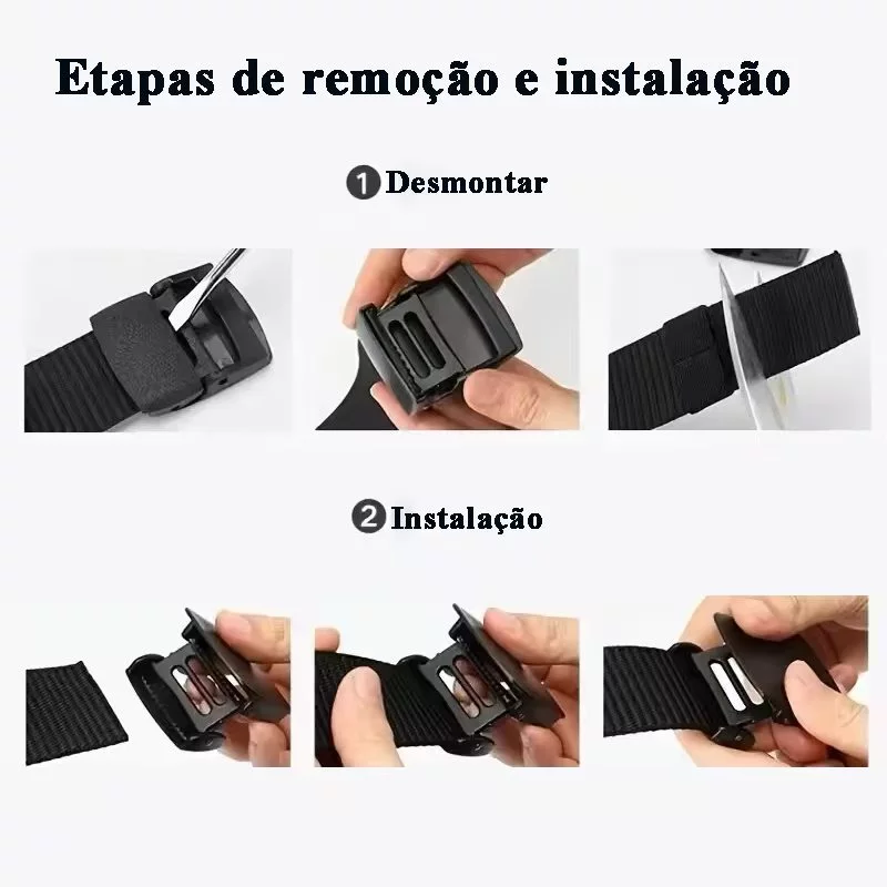 Cinto de Nylon com Fivela de Engate Rápido