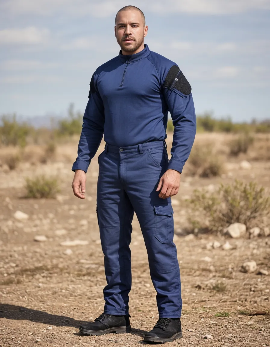 Farda Completa: Combat Shirt + Calça Tática - Azul Marinho