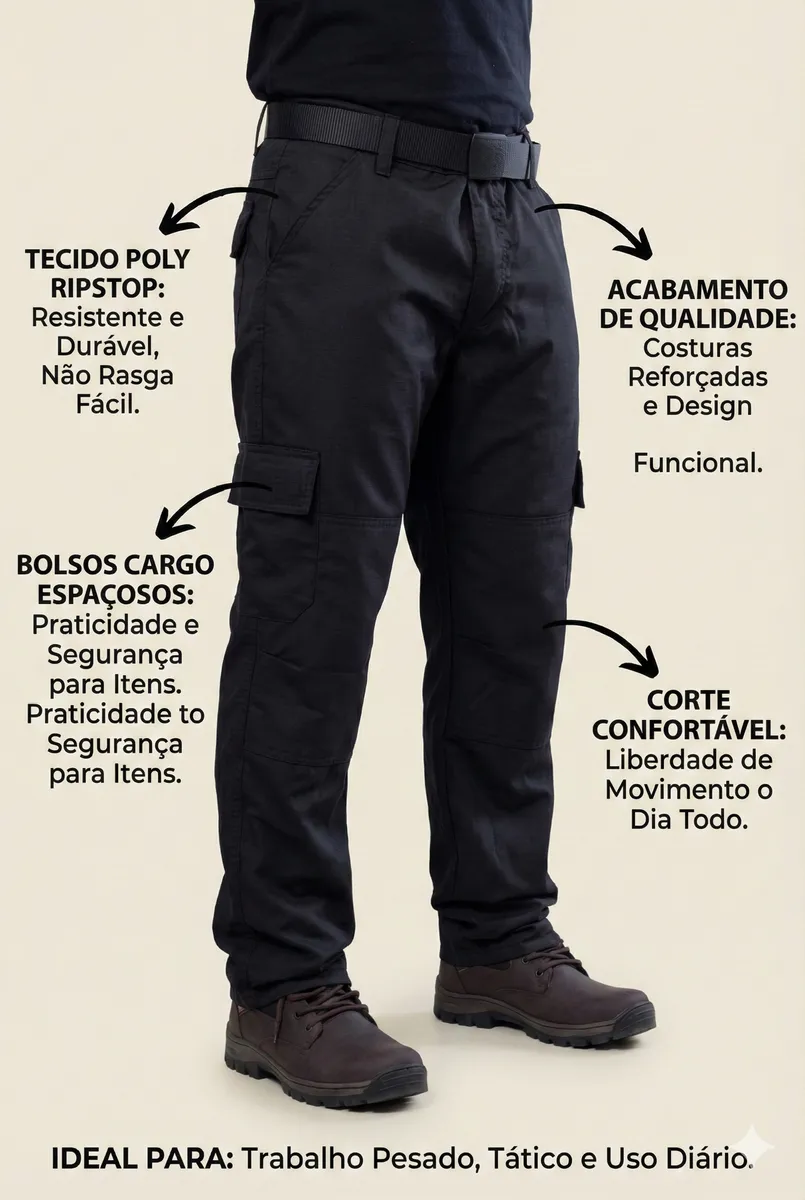 Calça Tática 6 Bolsos Rip Stop Prime®