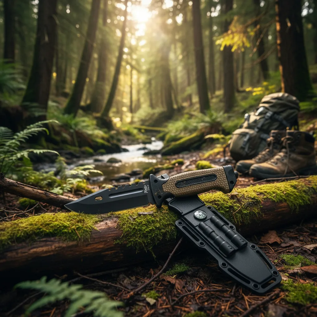 Kit de Sobrevivência Faca + Itens