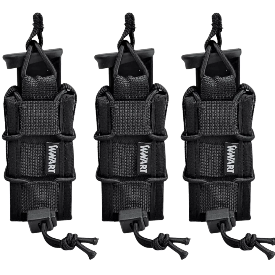 Kit 3 Porta Carregadores de Pistola Modular Rígido