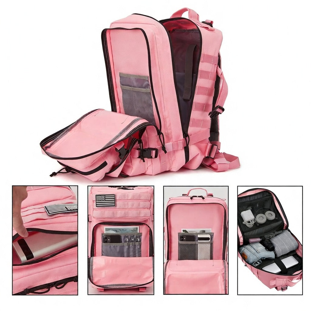 Mochila Tática Outdoor 50 Litros  - Rosa
