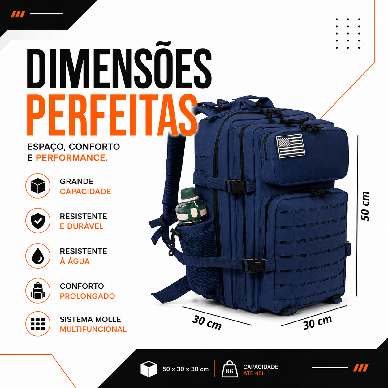 Mochila Nomad 50 Litros - Azul
