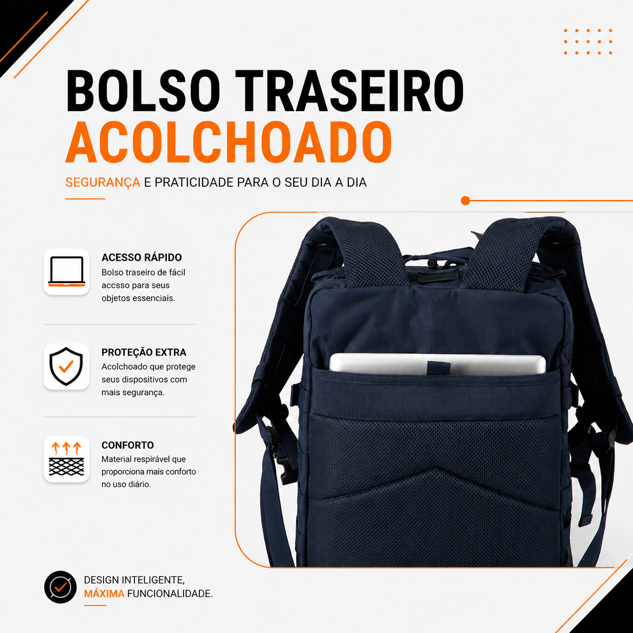 Mochila Tática Outdoor 50 Litros - Azul