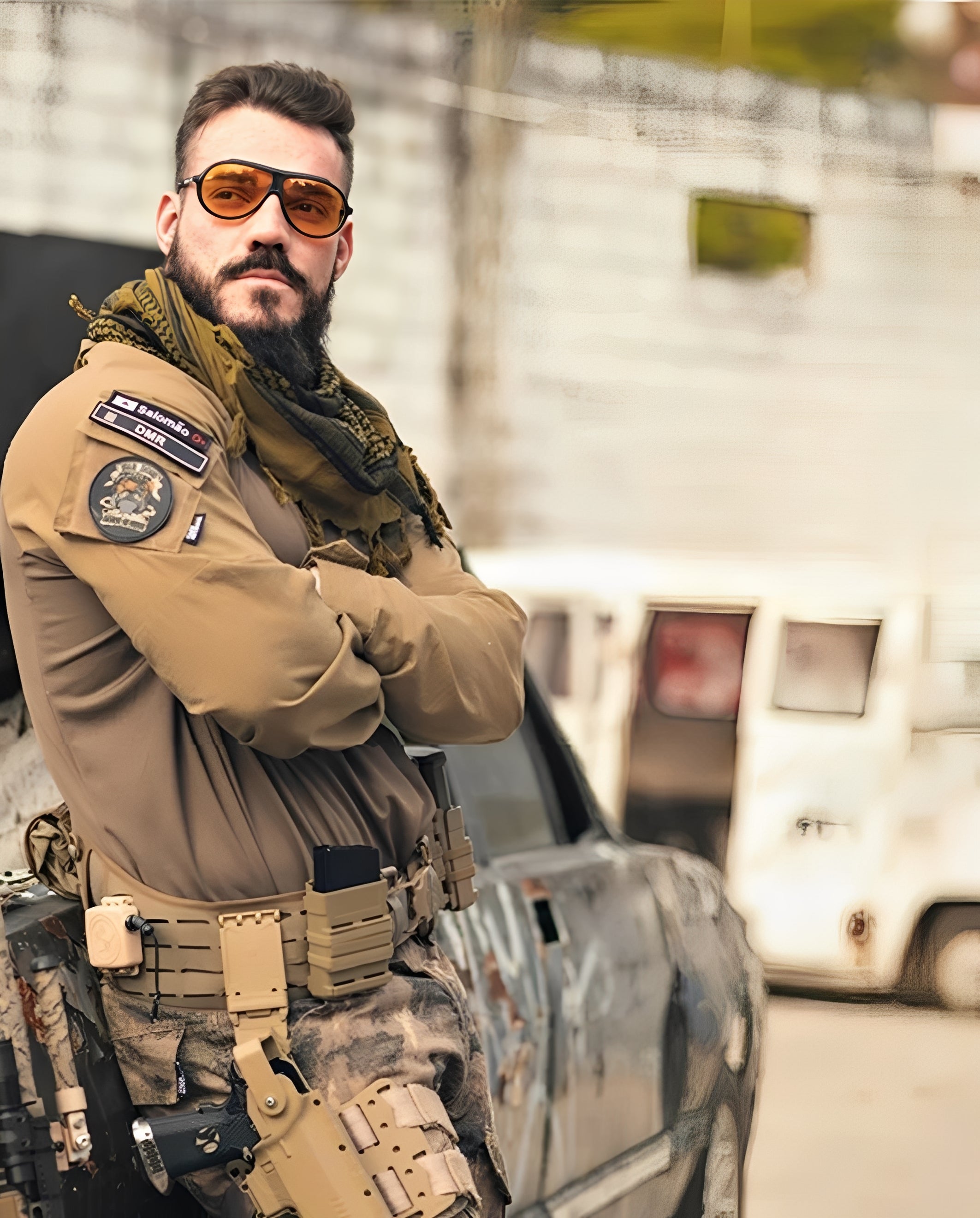 Shemagh Lenço Militar Keffieh 100% Algodão