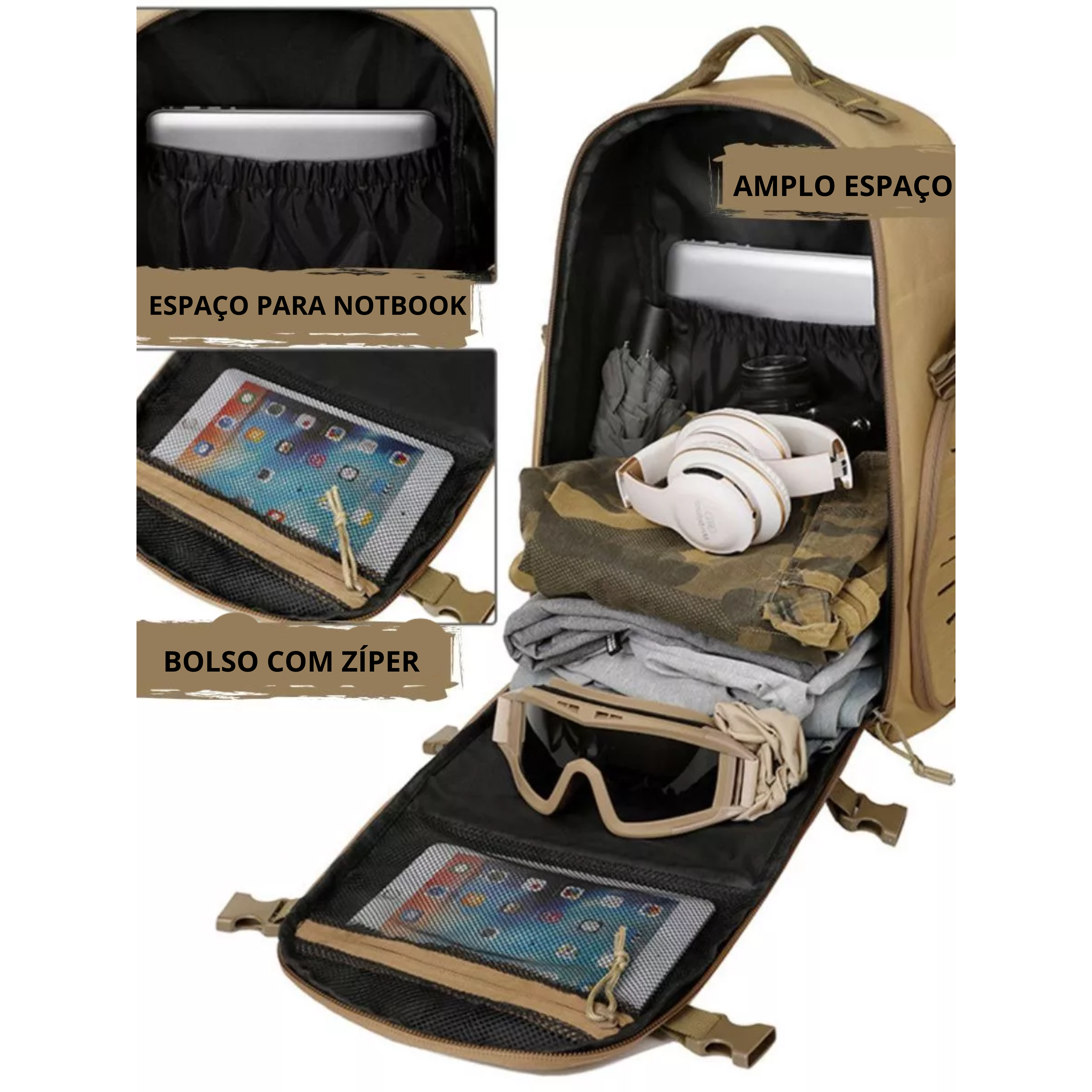 Mochila Conquest 50 Litros - Cáqui