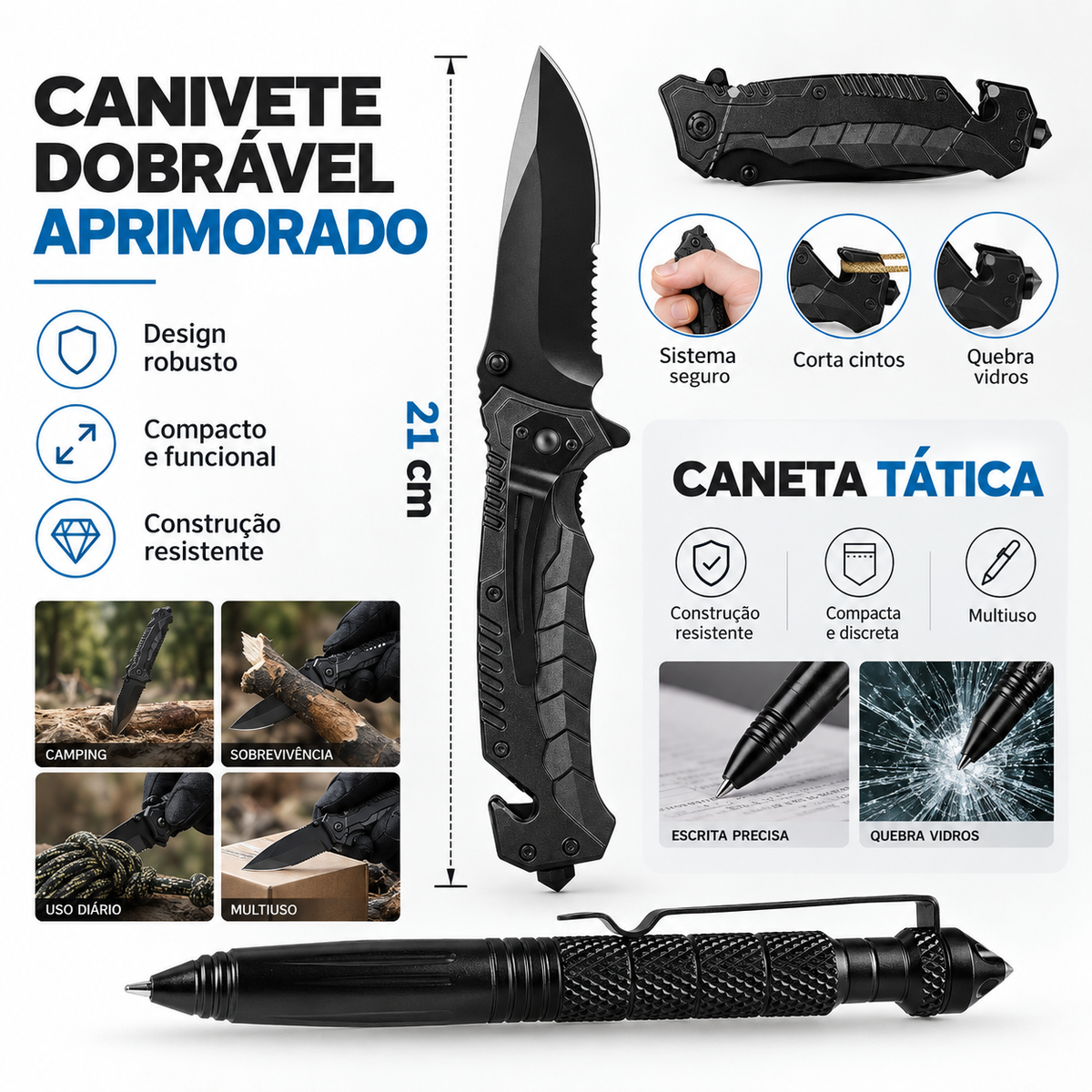 Kit Completo de Sobrevivência 12 em 1