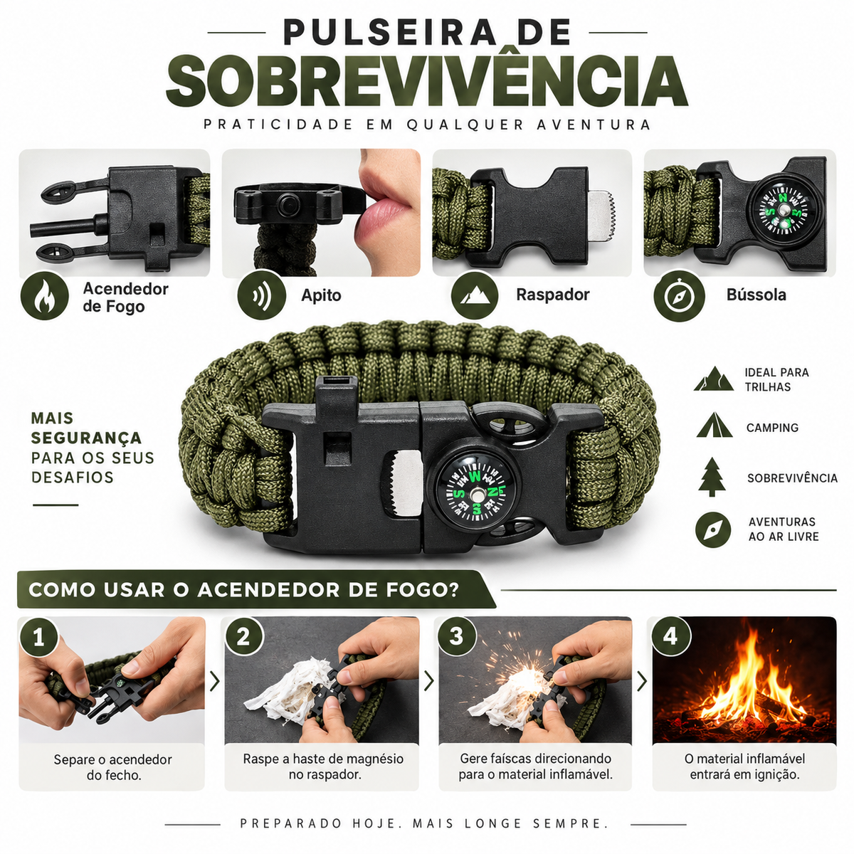 Kit Completo de Sobrevivência 12 em 1