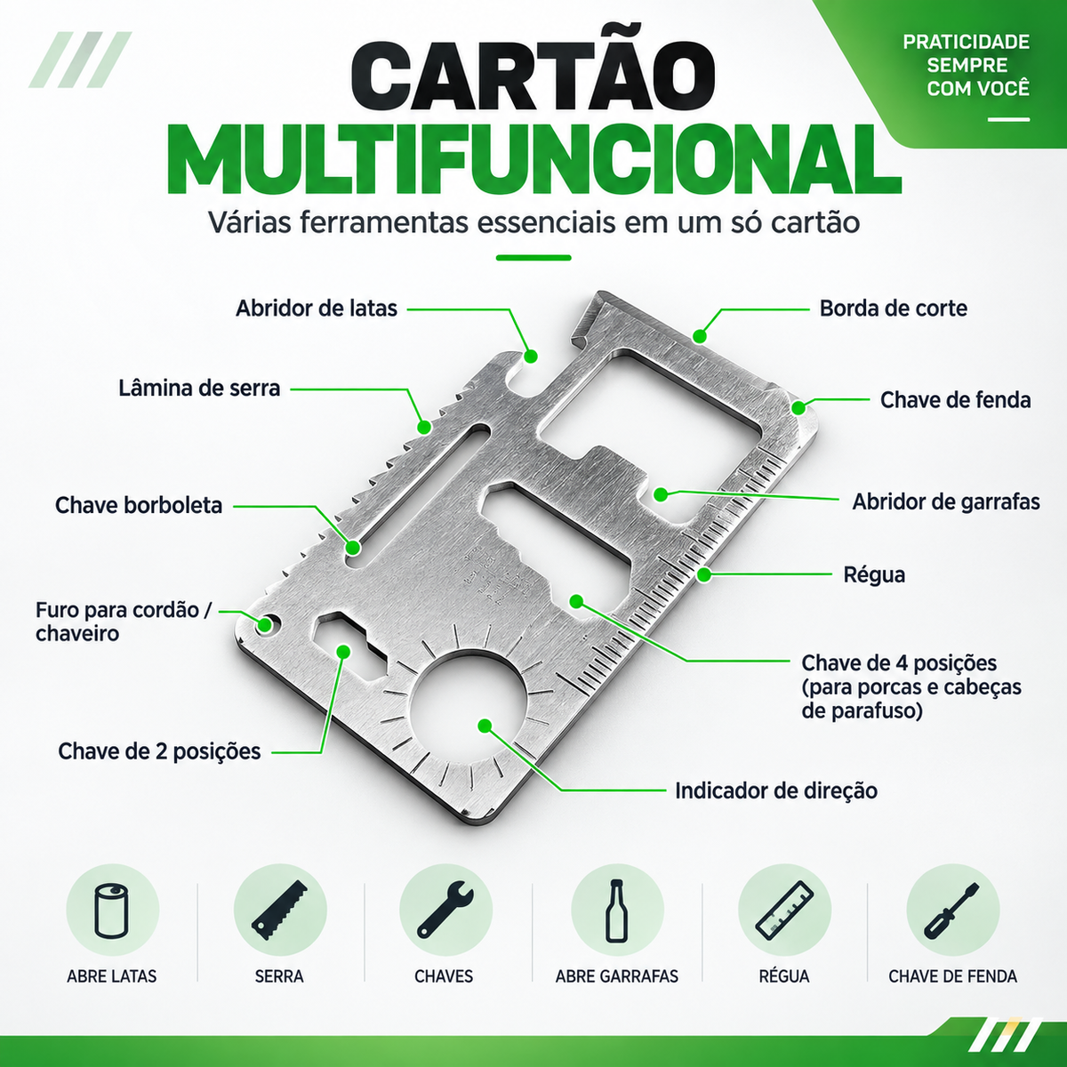 Kit Completo de Sobrevivência 12 em 1