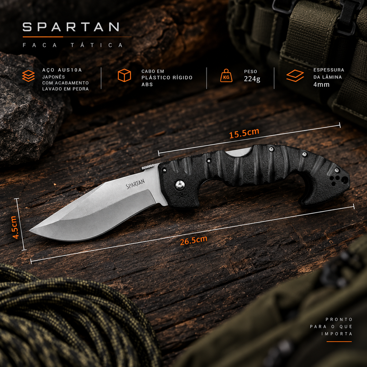 Canivete Tático Premium Spartan