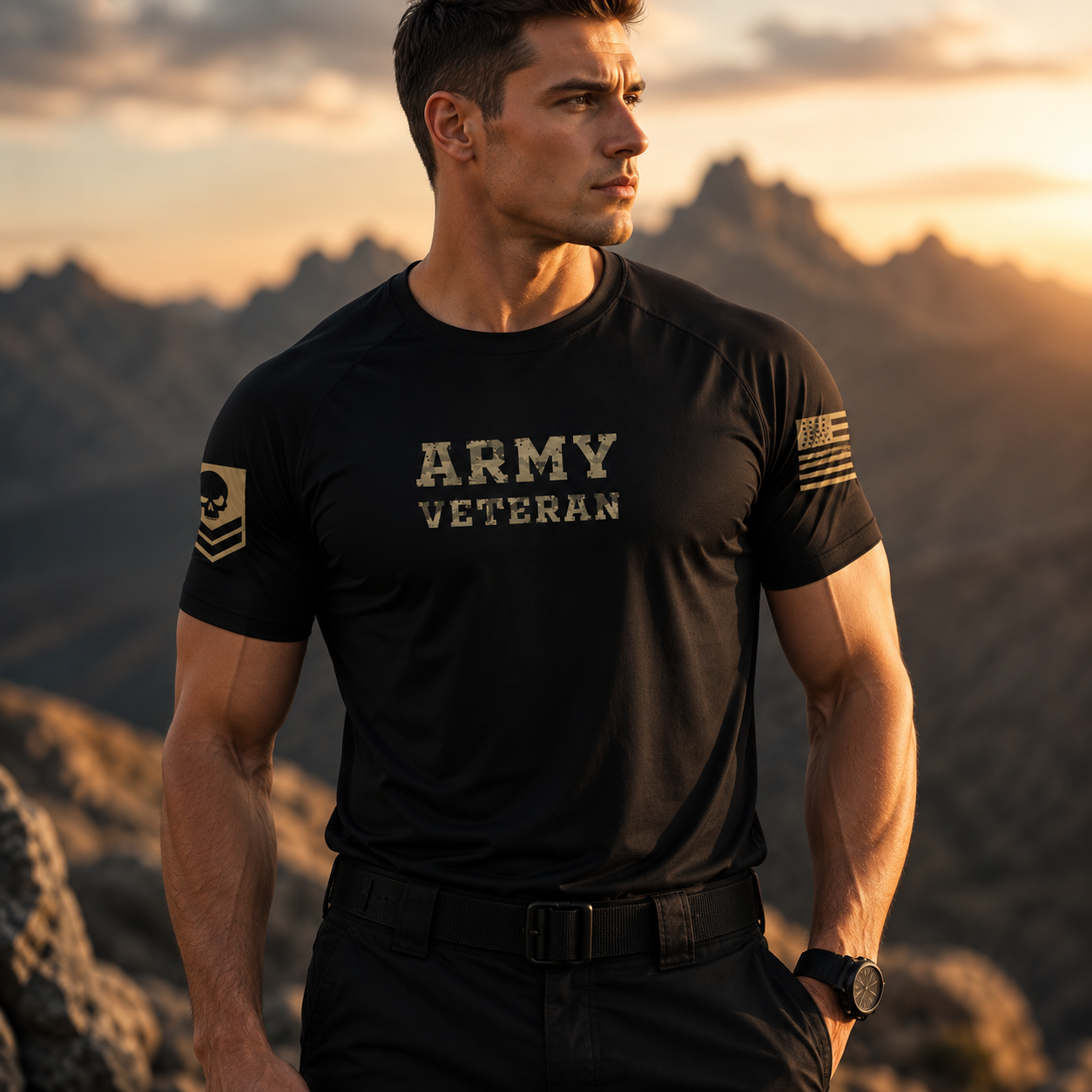 Camiseta Dry Fit Army Veteran